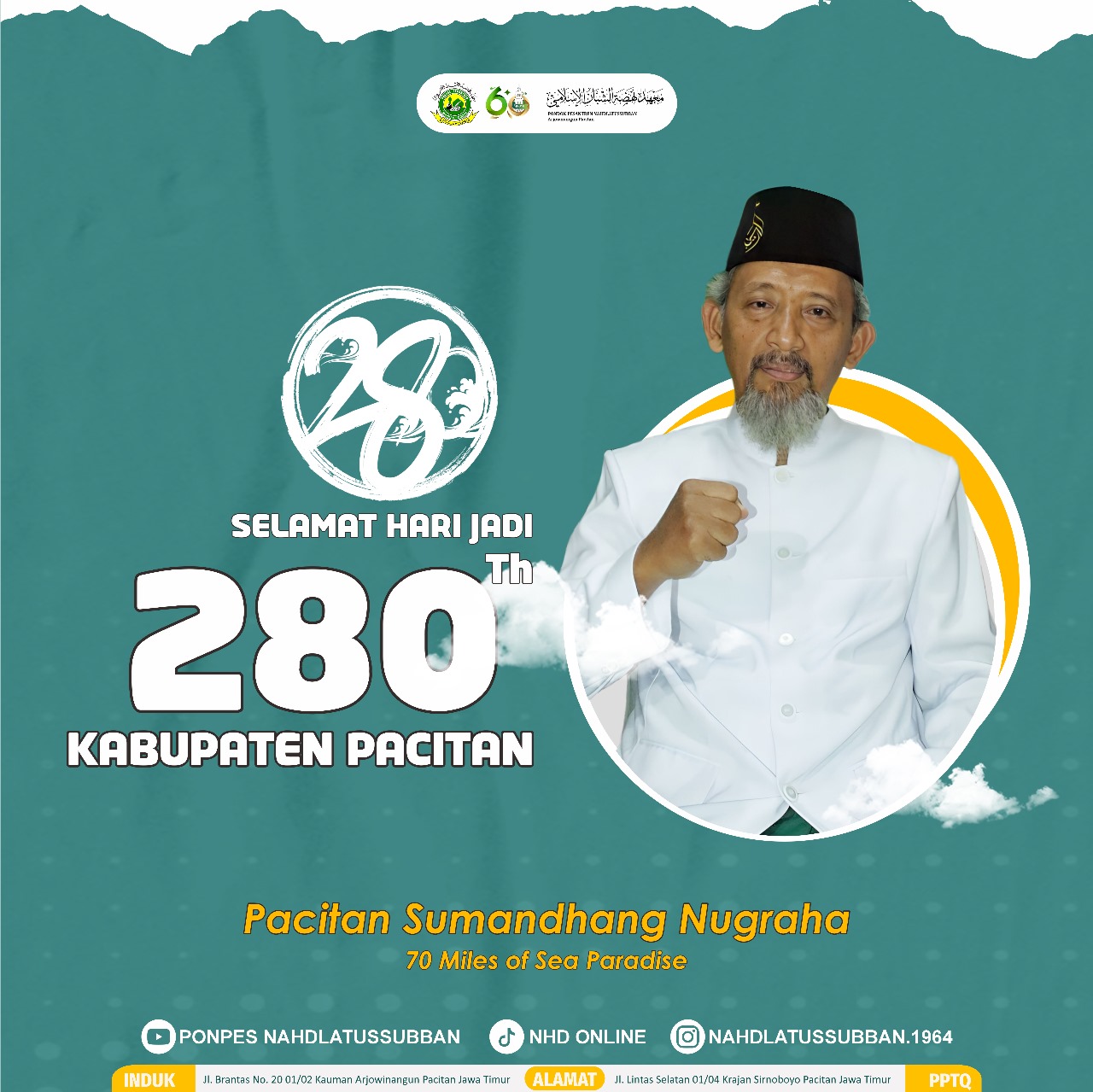 Pimpinan Pondok Pesantren Nahdlatussubban Sampaikan Ucapan Selamat Hari Jadi Kabupaten Pacitan ke-280